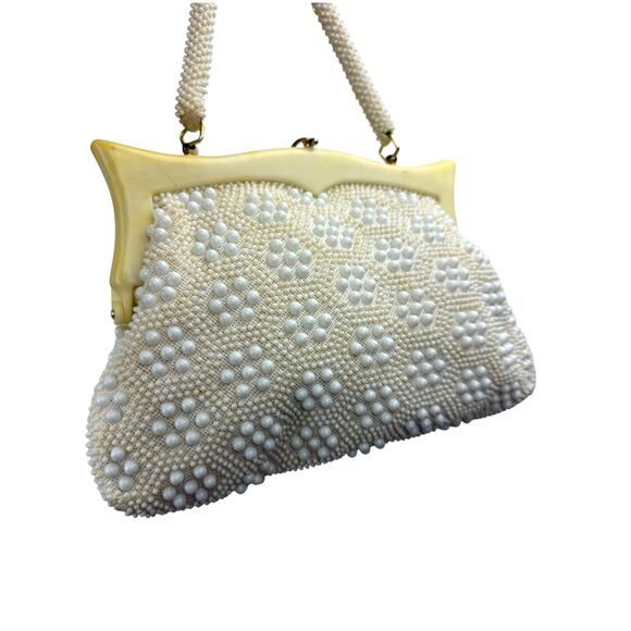 1950's JOHN WIND white beaded - Picture 5 of 7